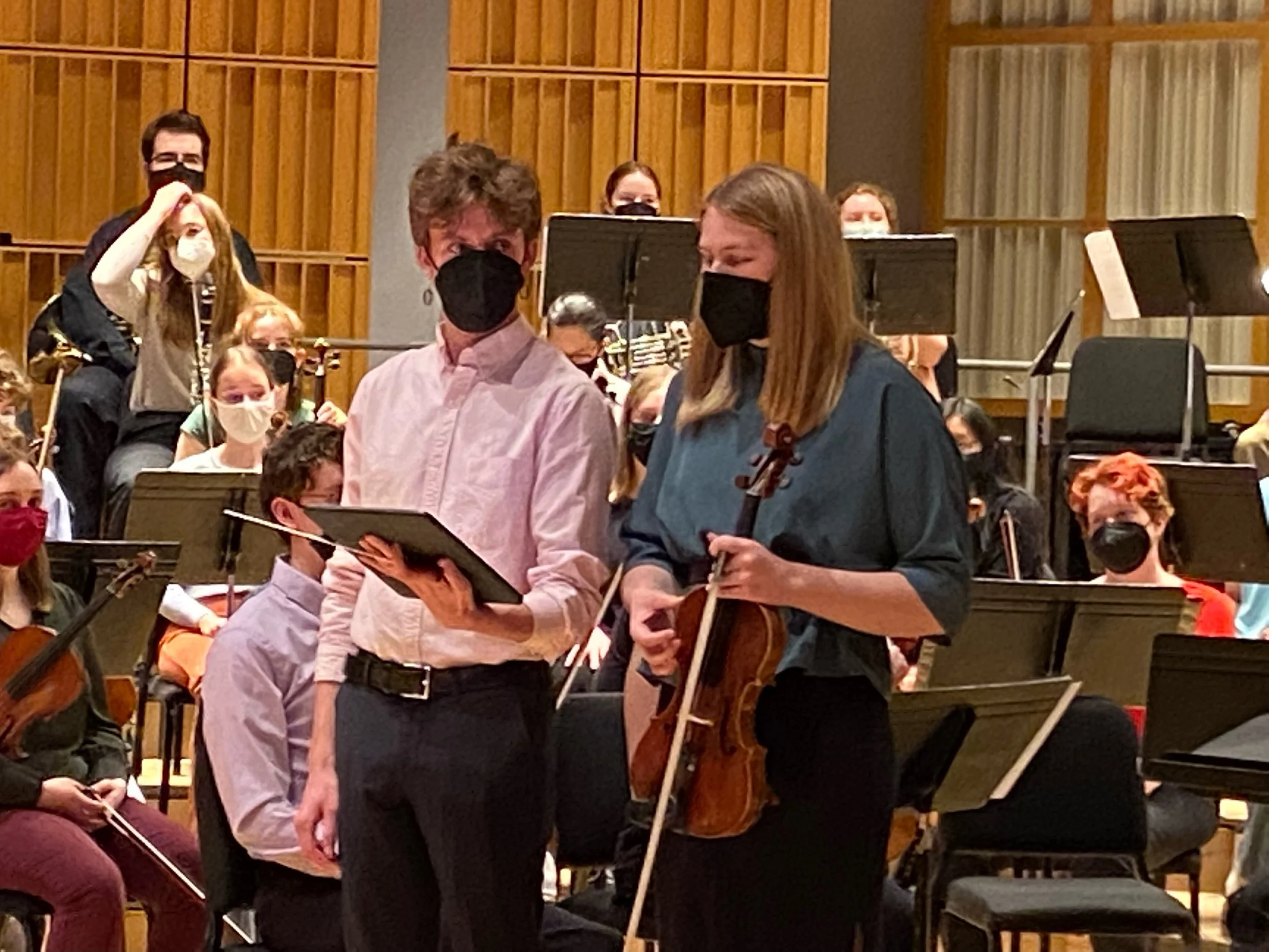 Synergy Musician's Collective concert Spring 2022, featuring dancers and a faculty soloist