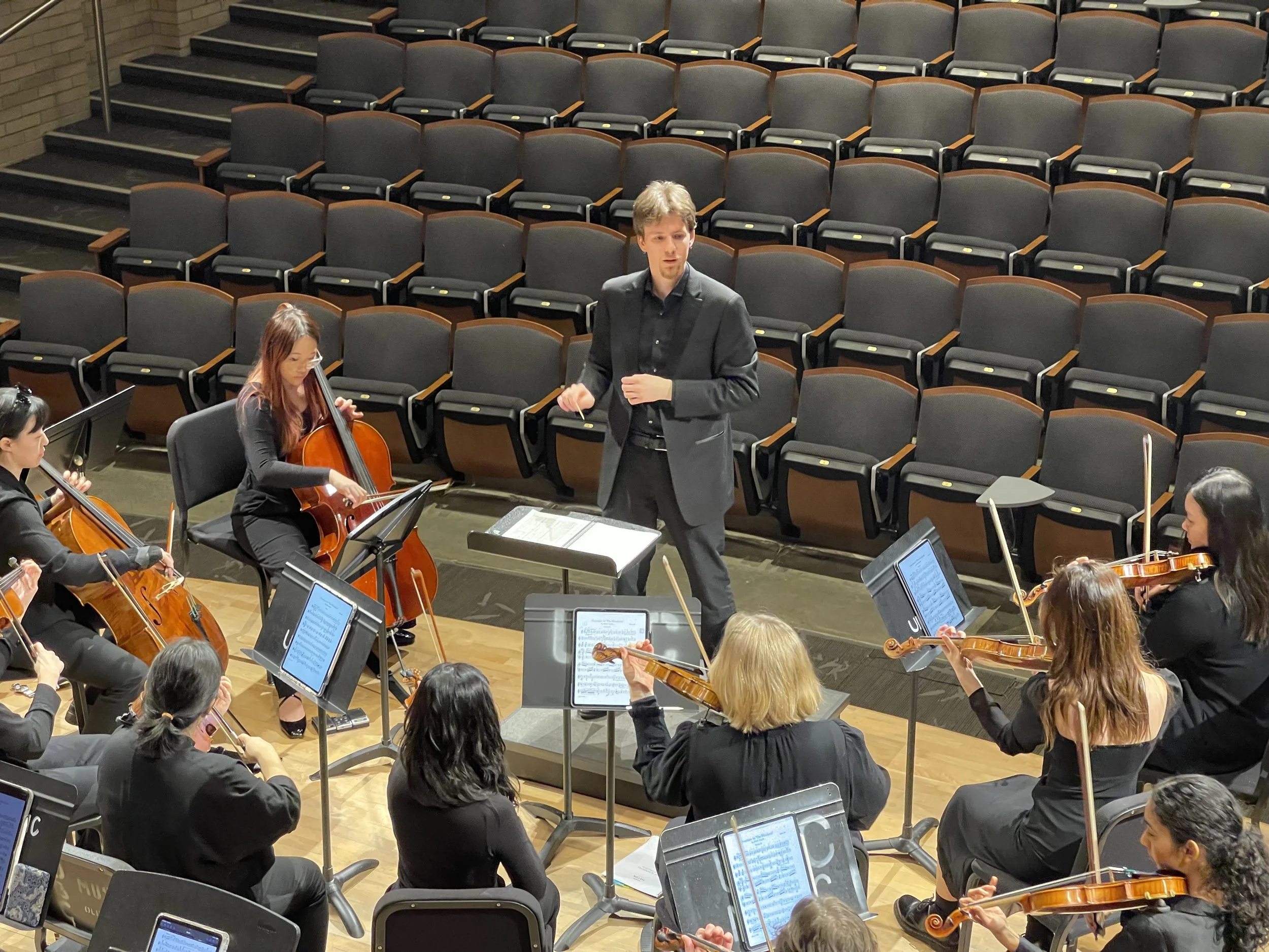 Master's Recital Dress Rehearsal in Roy Barnett Hall, 2025