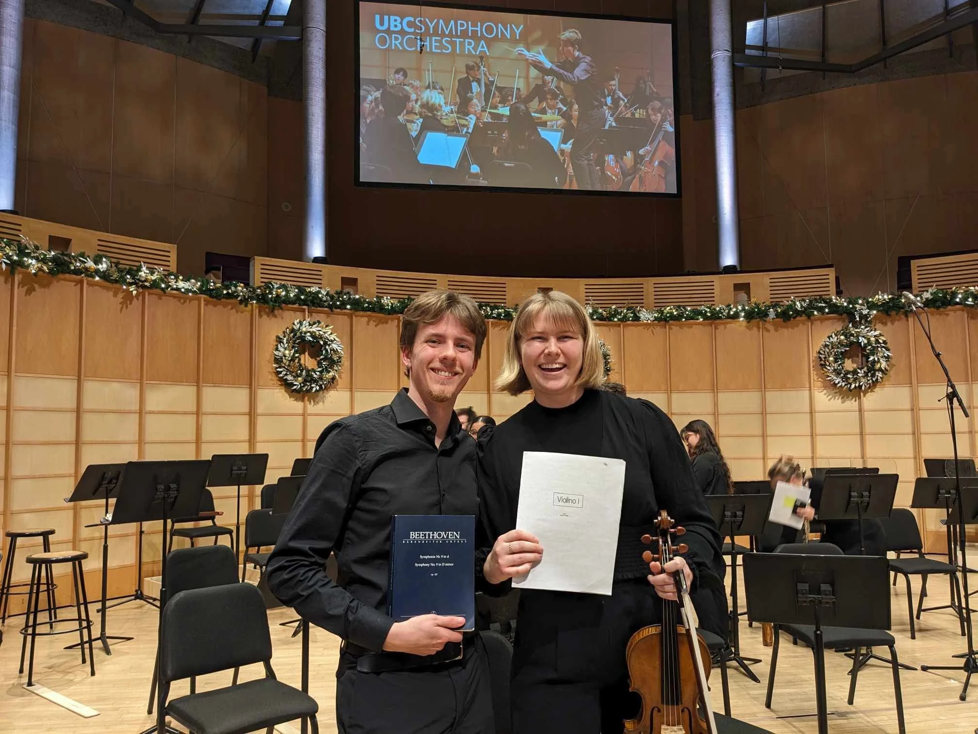 Beethoven 9 while serving as Graduate Assistant Conductor with the UBCSO, 2024