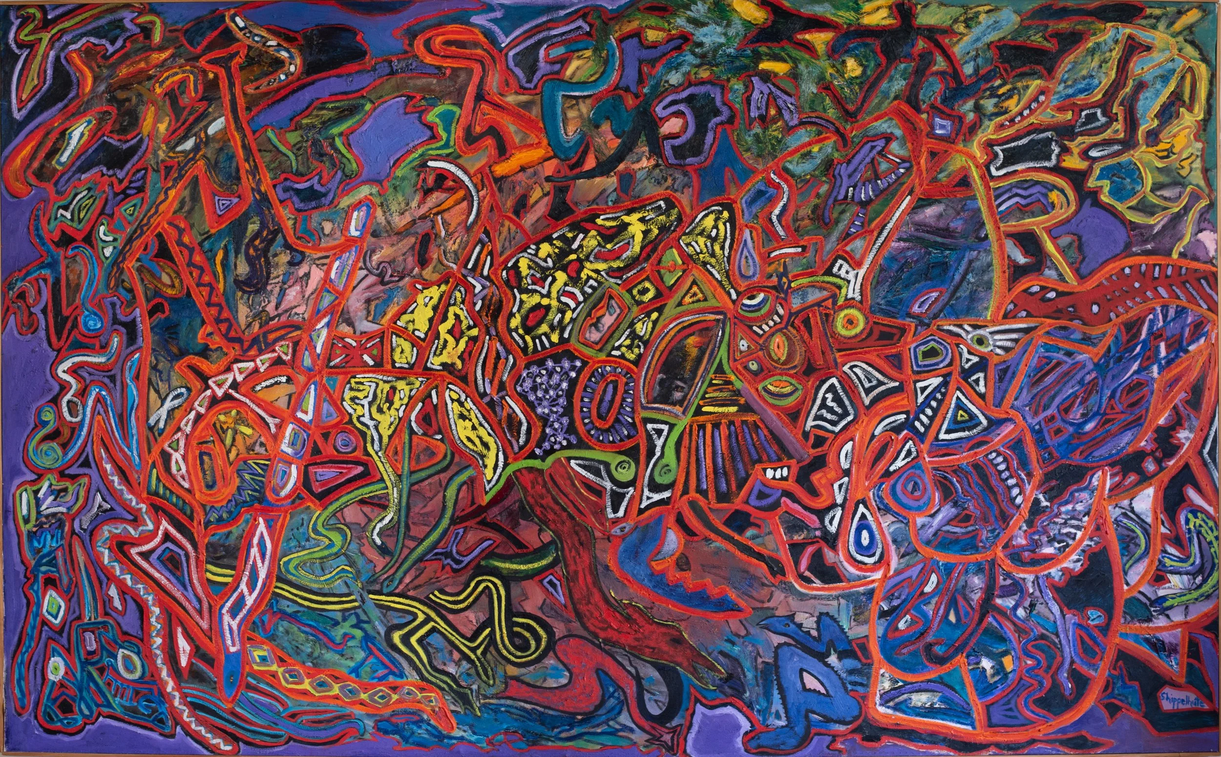 Inferno, Oil on canvas, 52" x 83"