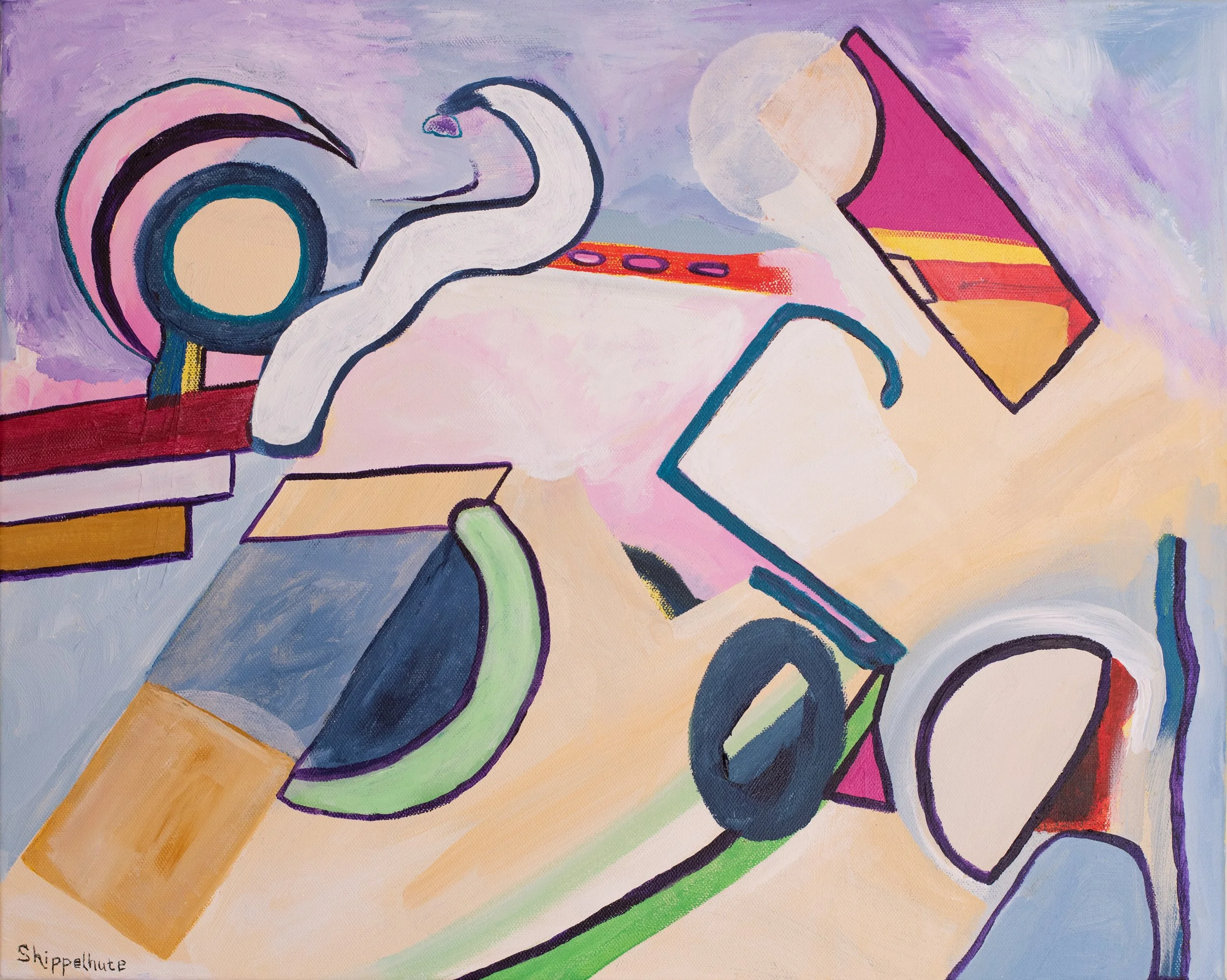 Looking for Changes, Acrylic on canvas, 16" x 20"
