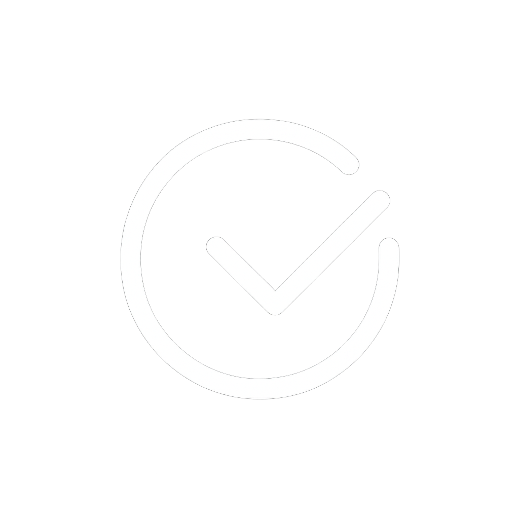 Checkmark inside a circle, indicating approval or completion.