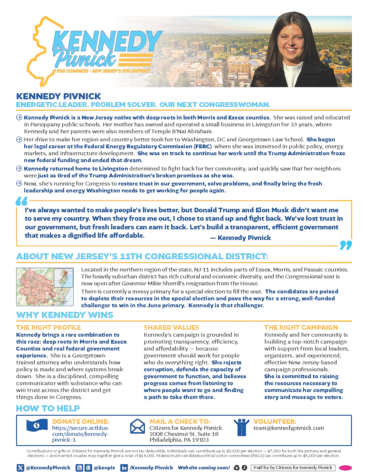 Kennedy Pivnick Campaign Prospectus