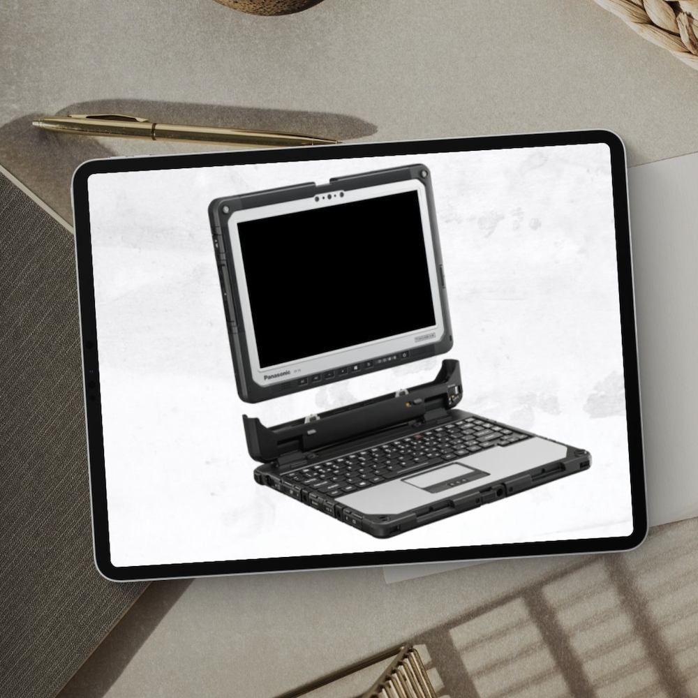 Panasonic Toughbook featured in the “Deployment Kits” animation.