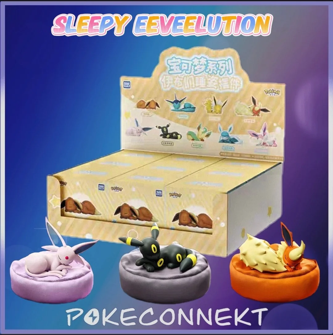SLEEPY EEVEELUTION FIGURE SET - SIMPLIFIED CHINESE POKEMON