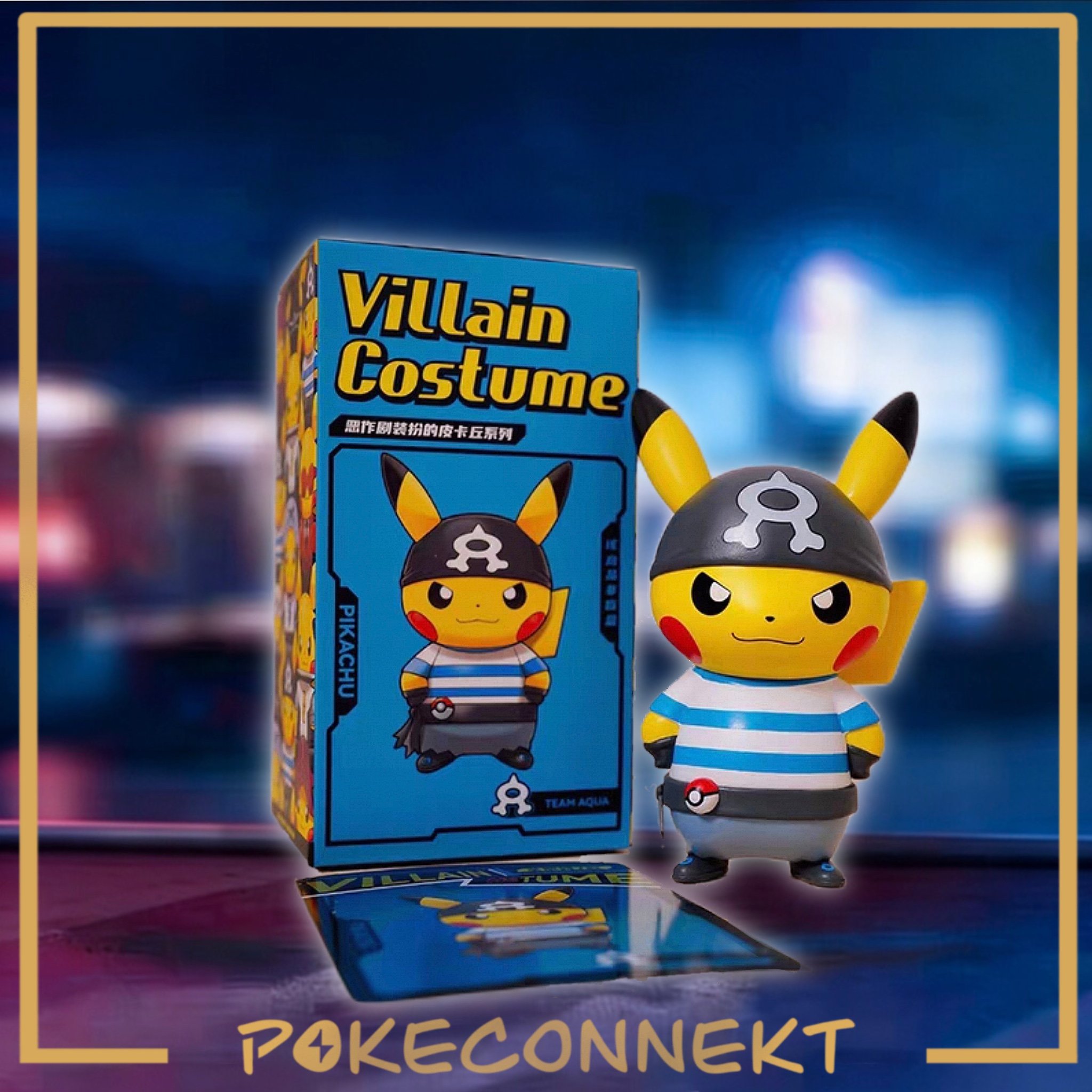PIKACHU VILLAIN COSTUME FIGURES S-Chinese Pokemon