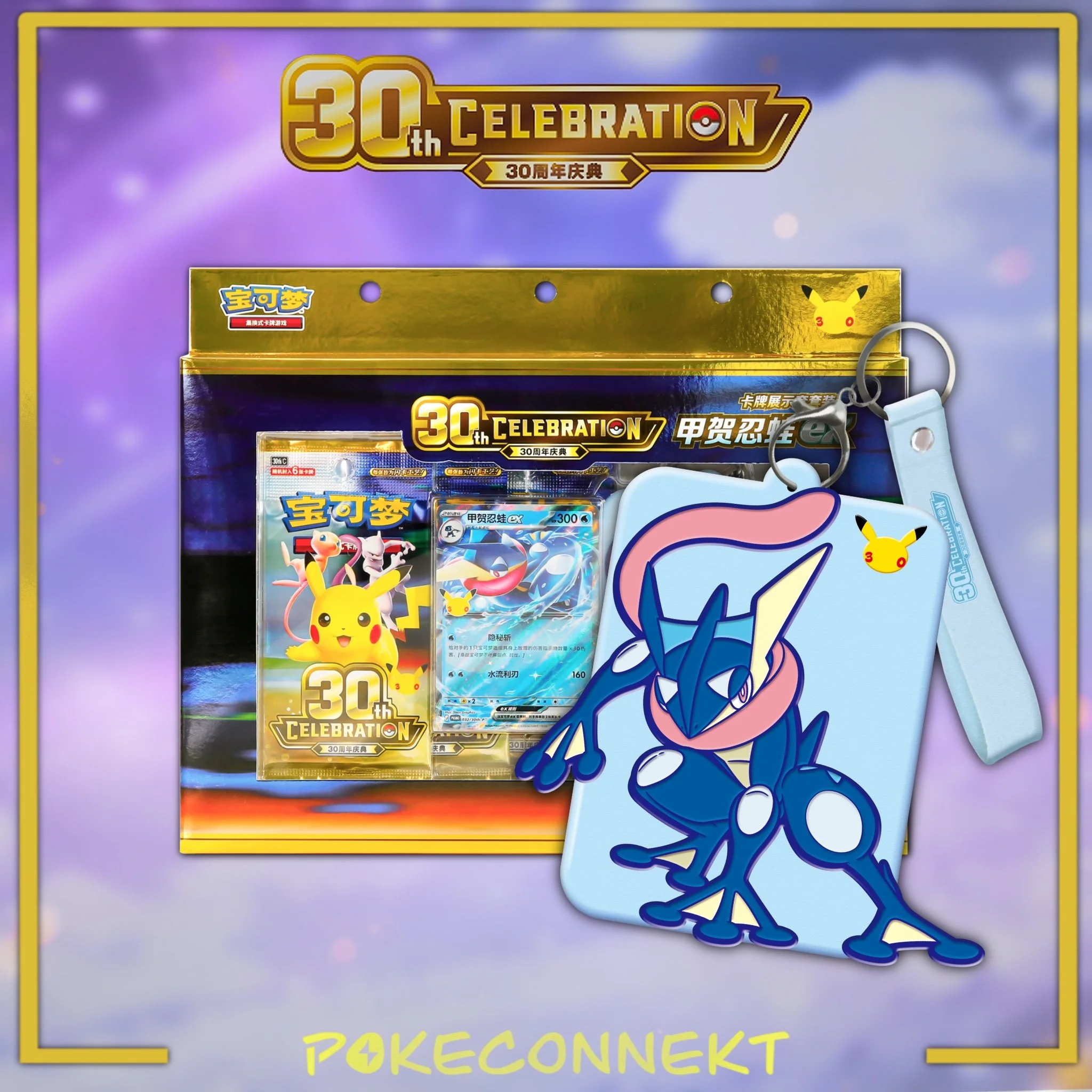 SYLVEON & GRENINJA CARD DISPLAY SET -30th Anniversary Collection- Simplified Chinese Pokemon