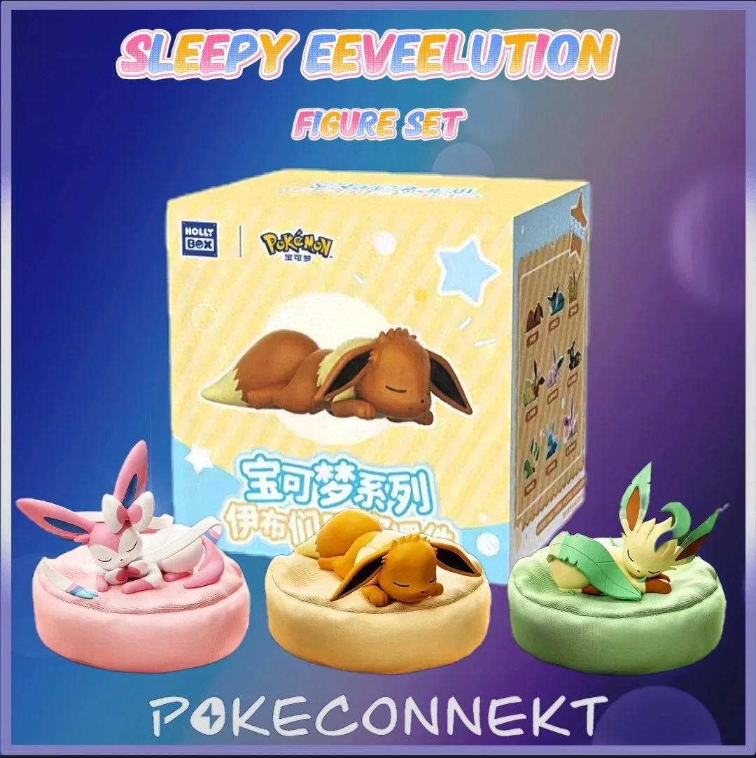SLEEPY EEVEELUTION FIGURE SET - SIMPLIFIED CHINESE POKEMON