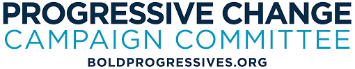 Logo for Progressive Change Campaign Committee with text and website URL