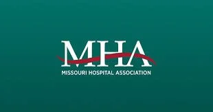 Missouri Hospital Association logo on a green background.