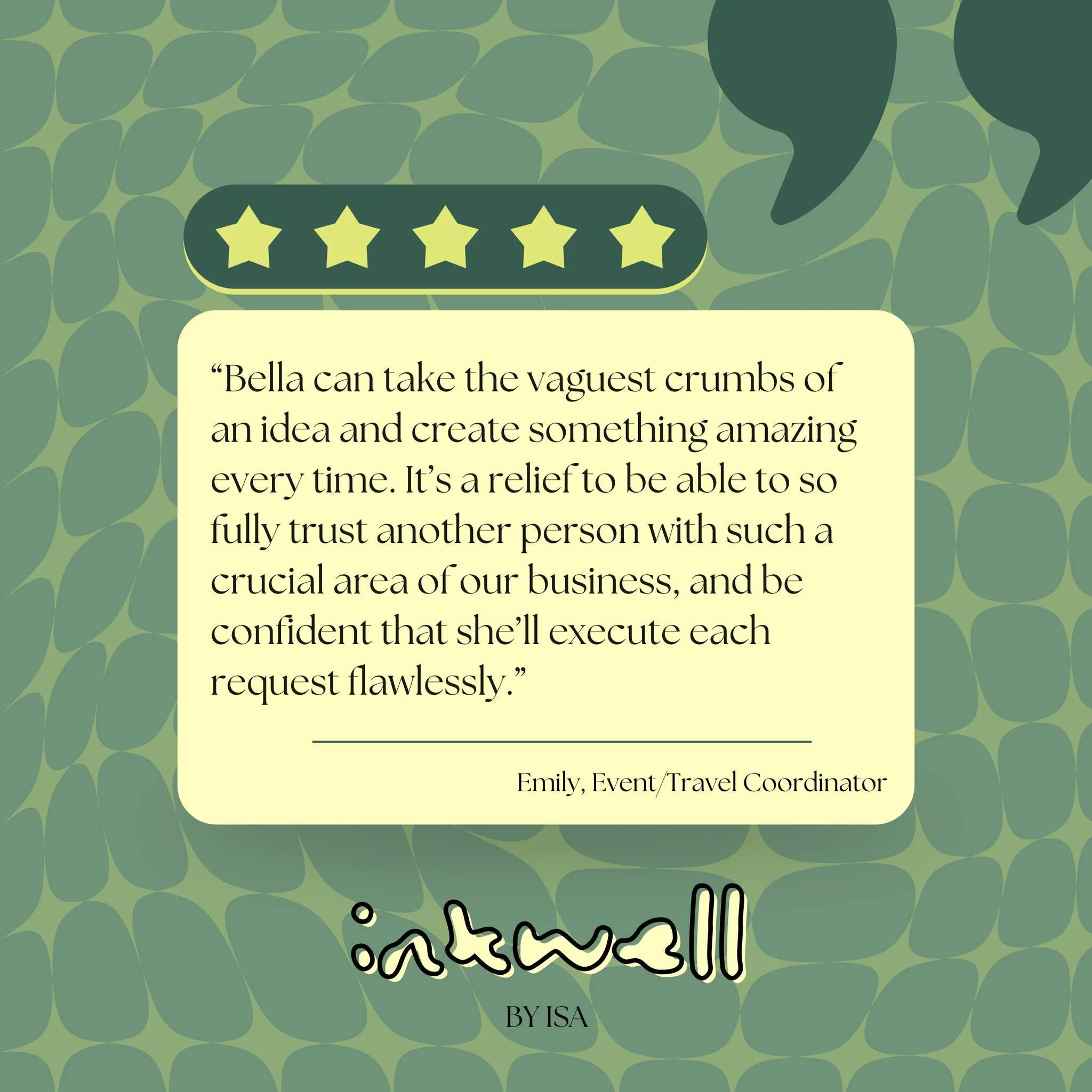 Not sure how to bring your idea to life? That’s where I come in. 🖋️ From half-formed thoughts to polished, purposeful design—Inkwell makes the process easy (and a little magical ✨). A little trust goes a long way—and reviews like t