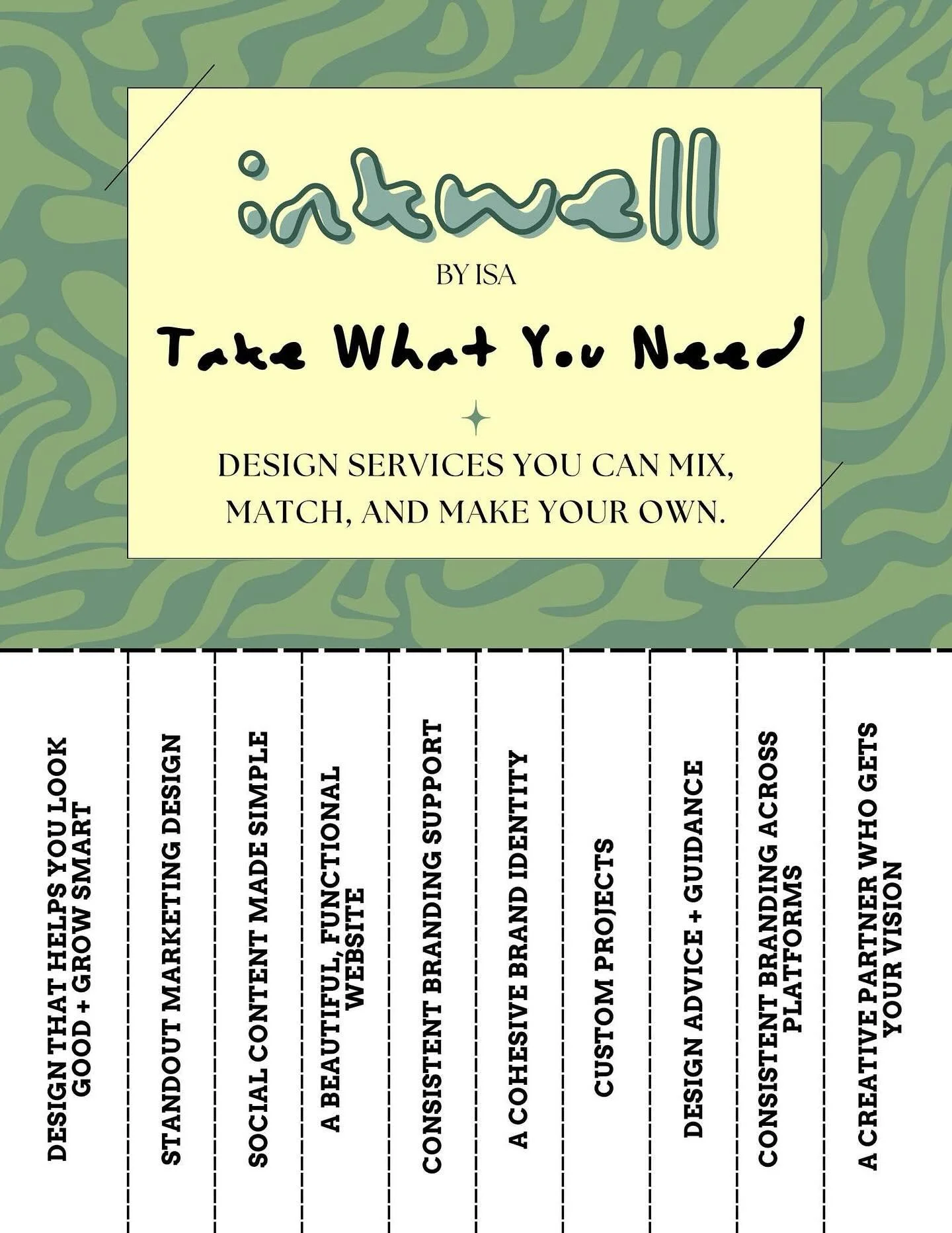 Take what you need ✨

Branding, websites, social support, or design guidance &mdash; pick what fits your business best.

DM me or tap the link in bio to get started!

Your brand. Your way. ✨