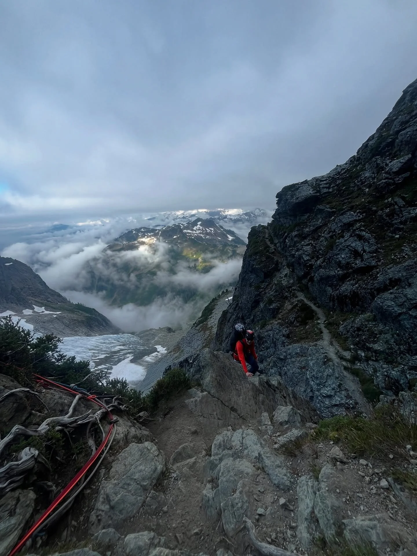 Awesome climb of the Fisher Chimneys on Mt. Shuksan! Crazy inversion! #amga1979 #climbing #climbingguide #mtshuksan #northcascades