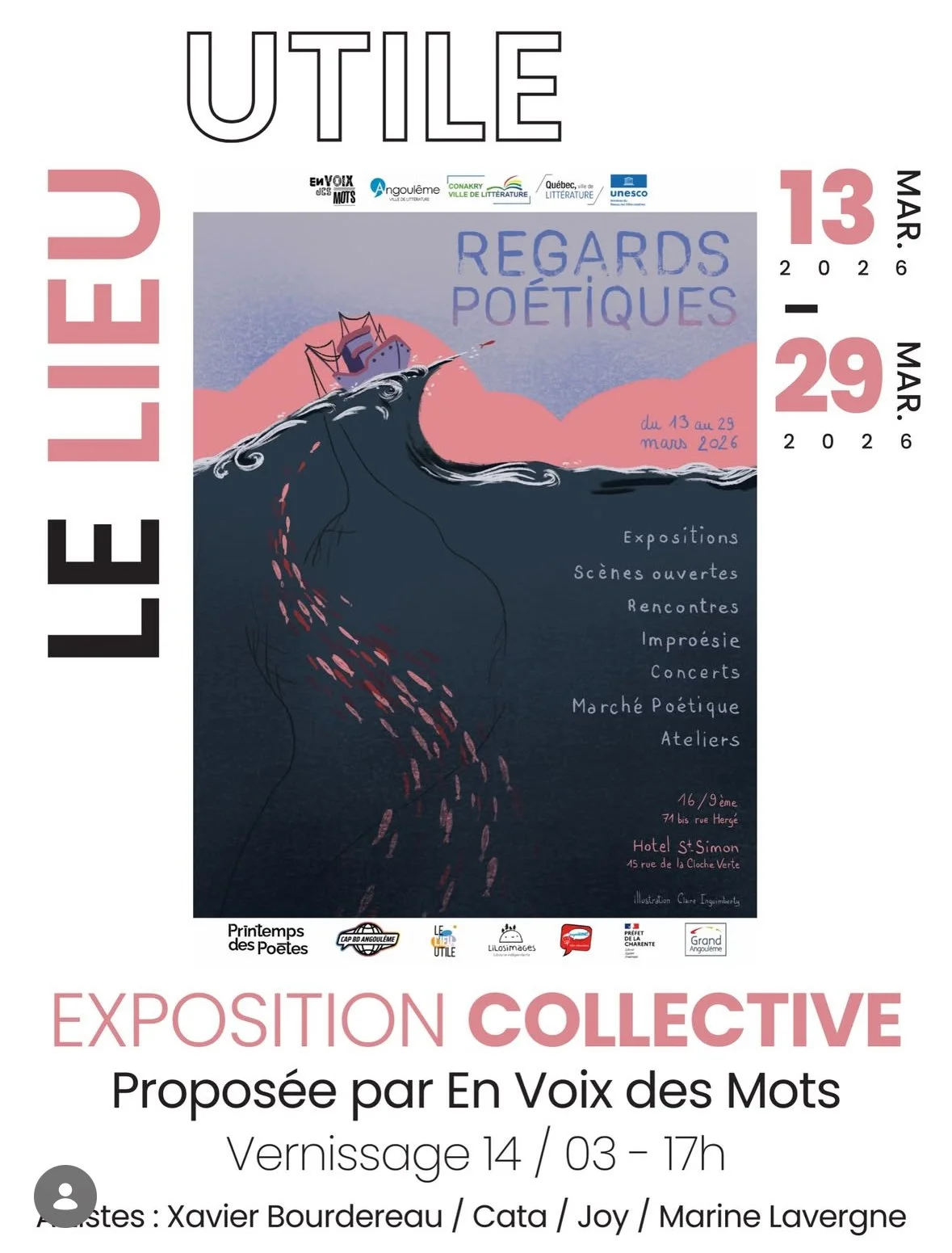 Regards poétiques - Mars 2026