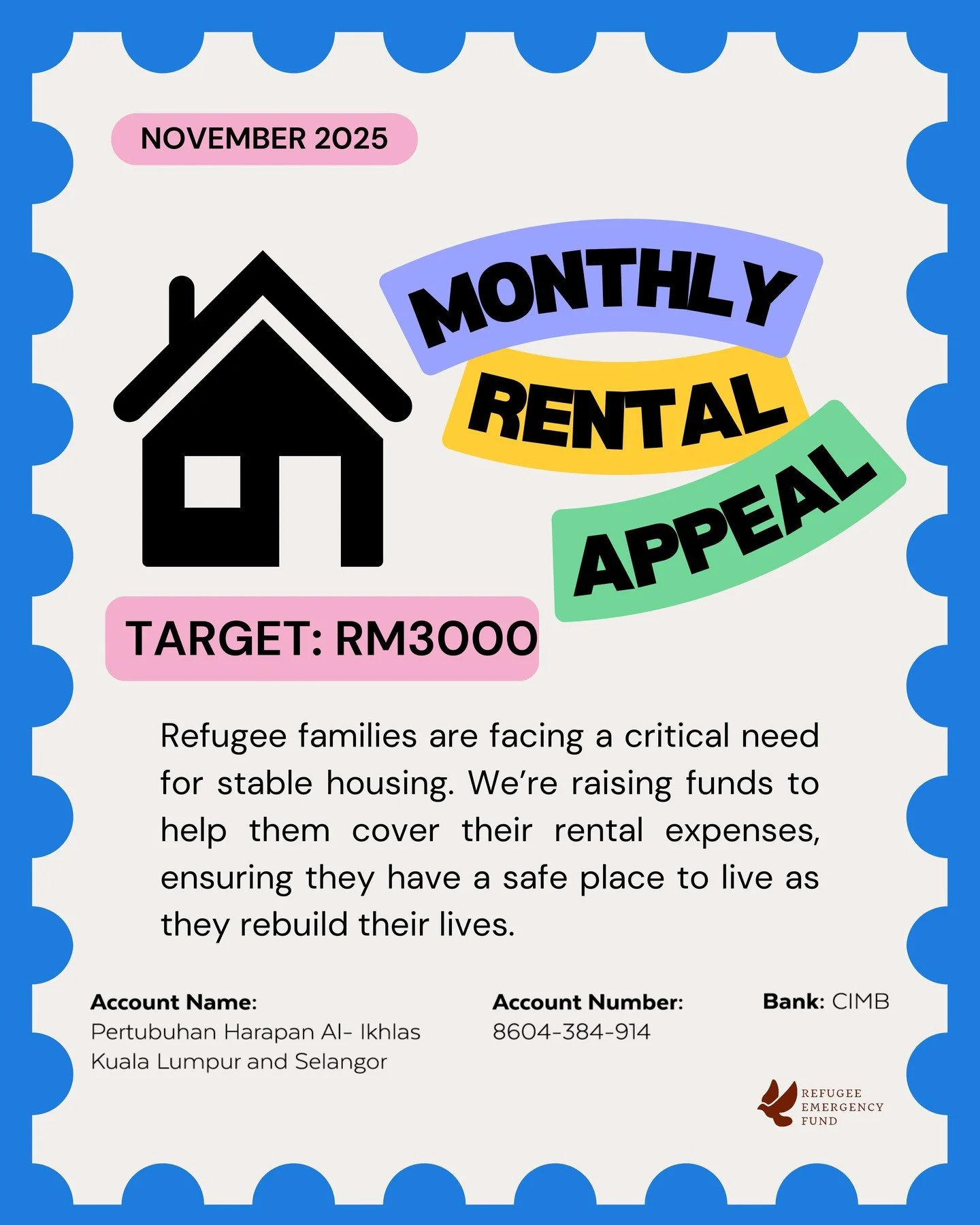 REF is receiving more and more rental support requests just like the stories we shared. Your donation to our monthly rental fund helps families and refugees stay safely housed and frees up their limited income for essential household and livelihood e