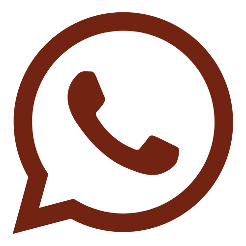 WhatsApp logo with a speech bubble and a phone receiver inside.