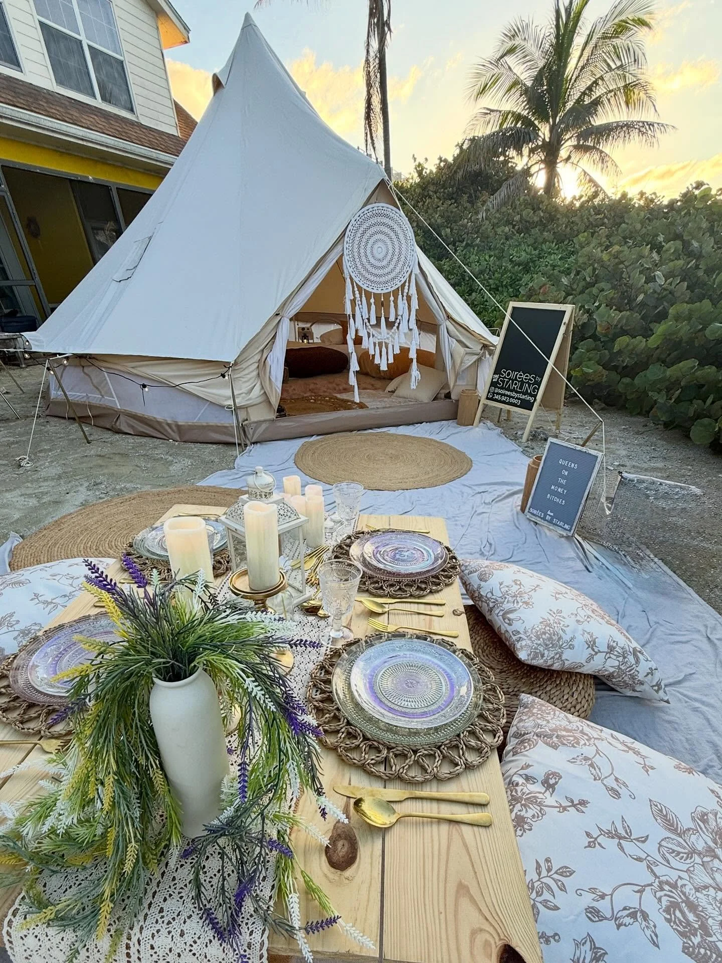 Had the pleasure of styling this tented sleepover for one of our favourite island souls as she sets off on a new adventure. All brought together by the beautiful Bonny and hosted right in her backyard. Such a treat for us to create something cozy for