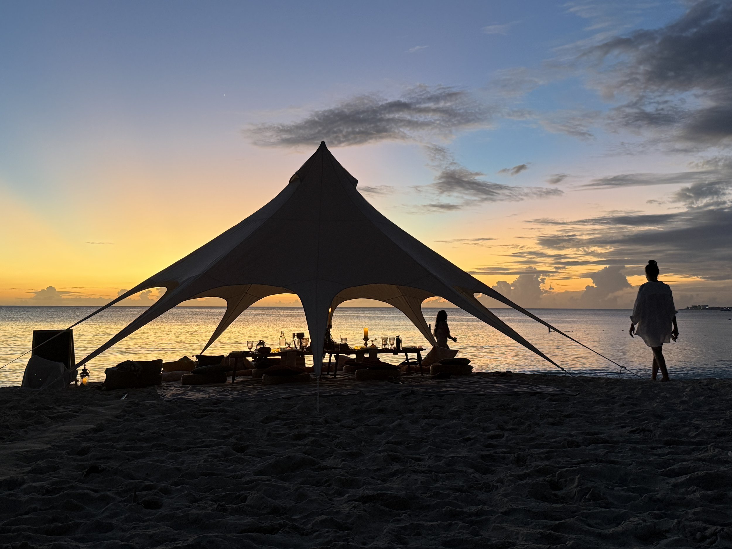 A Soirées beach lounges experience in Cayman