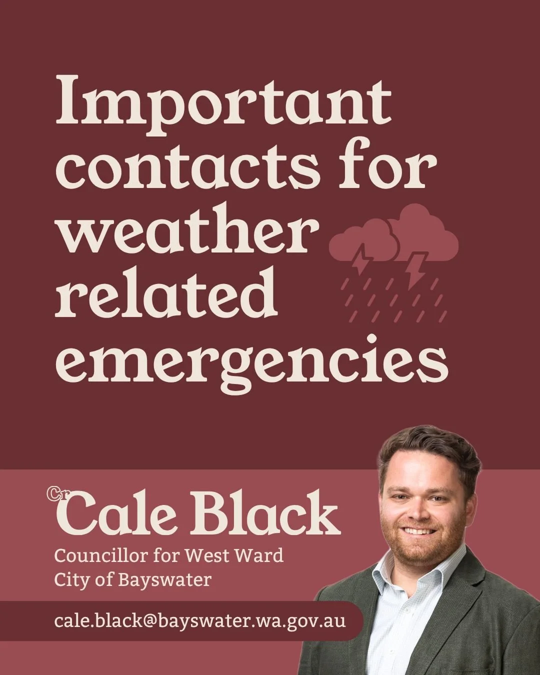 ⚠️ GET READY FOR STORMY WEATHER ⚠️

Looks like we might be facing some pretty stormy weather over the coming days. Make sure you're ready by securing all loose items outside, clearing gutters and keeping up to date on warnings from Department of Fire