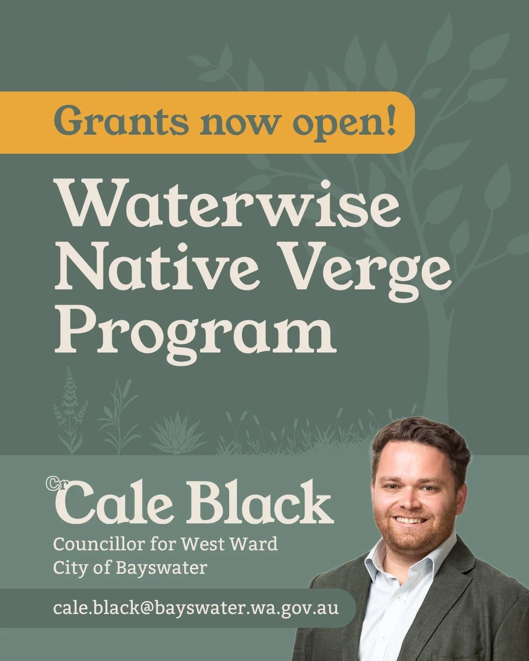 🌿 WATERWISE NATIVE VERGE PROGRAM GRANTS NOW OPEN 🌿

Applications are now OPEN for the @cityofbayswater's Waterwise Native Verge Program!

Planting your verge with waterwise plants has many benefits, but most importantly, it helps improve local wate