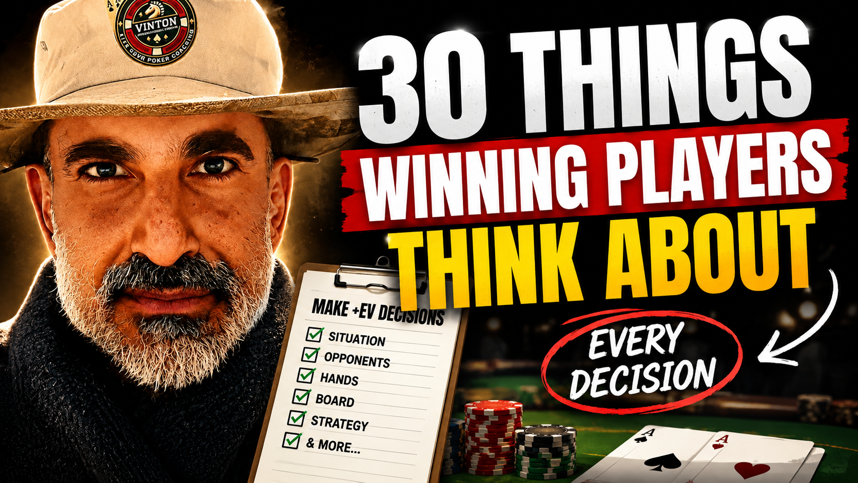      
  

 
  
     

 The 30 Things Winning Poker Players Think About Before Every Decision 

 Most players think poker comes down to their cards. It doesn't. Poker comes down to decisions, and every decision you make at the table is really just an 