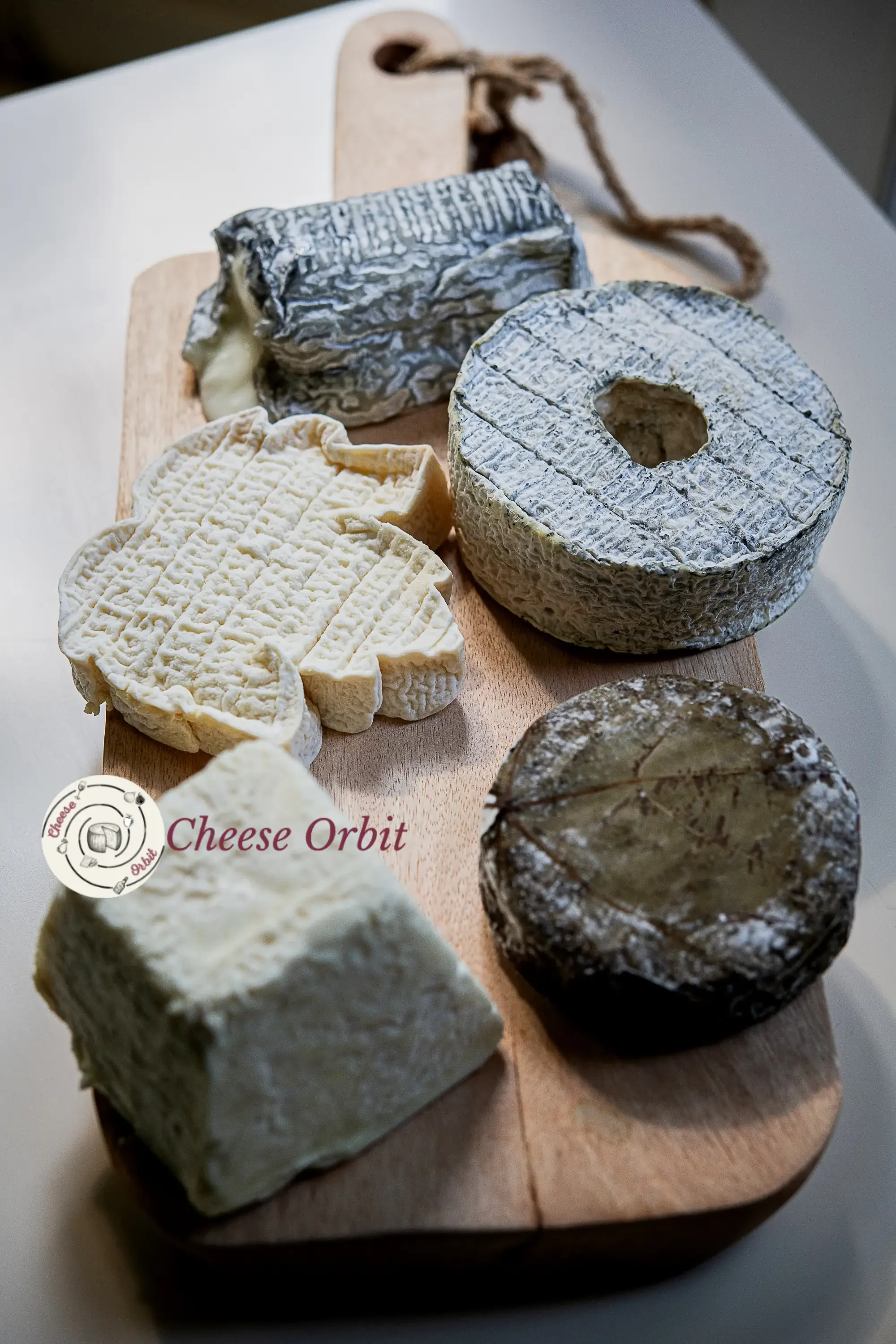 branzeturi de capra pe un cheeseboard de lemn