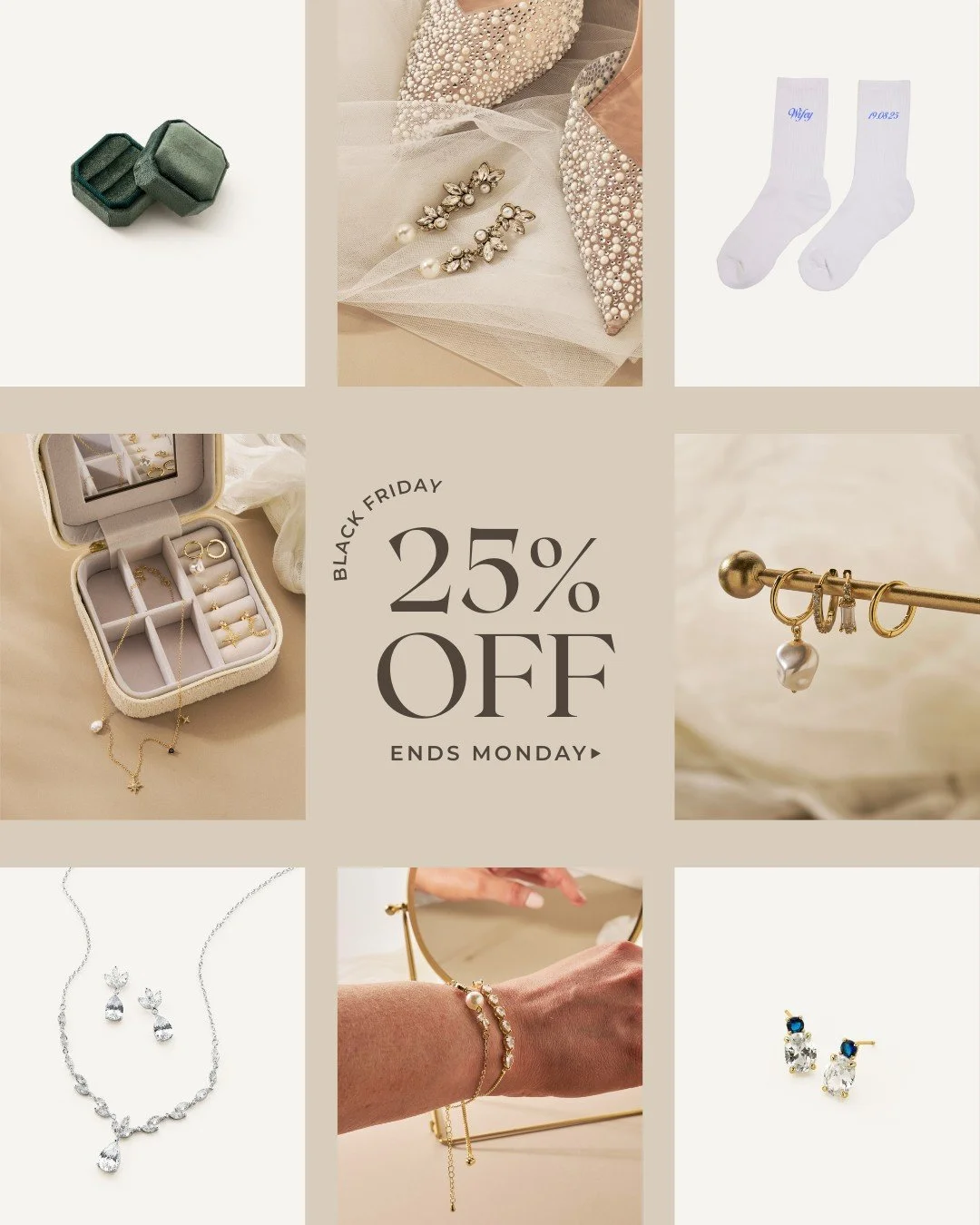 25% off everything at Wilde Bridal until Monday midnight! Code: BLACKFRIDAY at the checkout ⏰ 💍✨🥂

Shop Black Friday with the link in bio 🔗