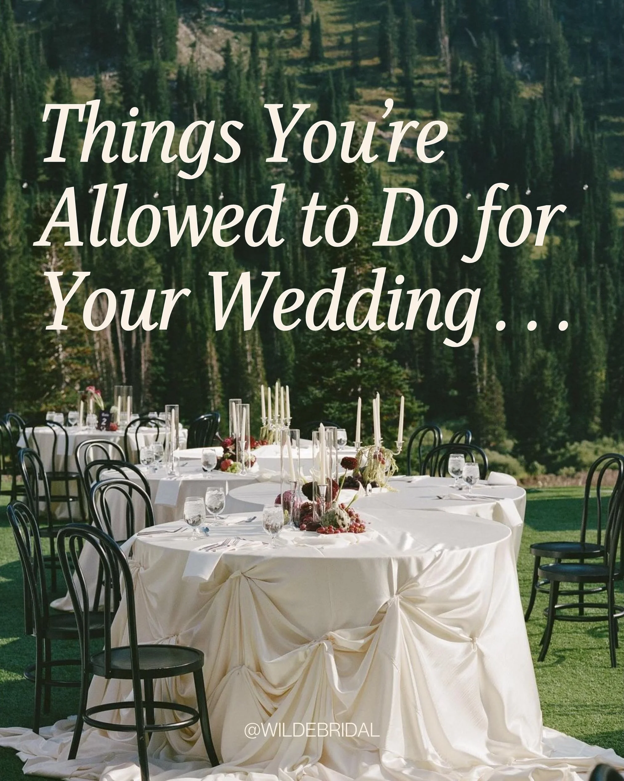 A gentle reminder for all Brides:

Do what you want✨