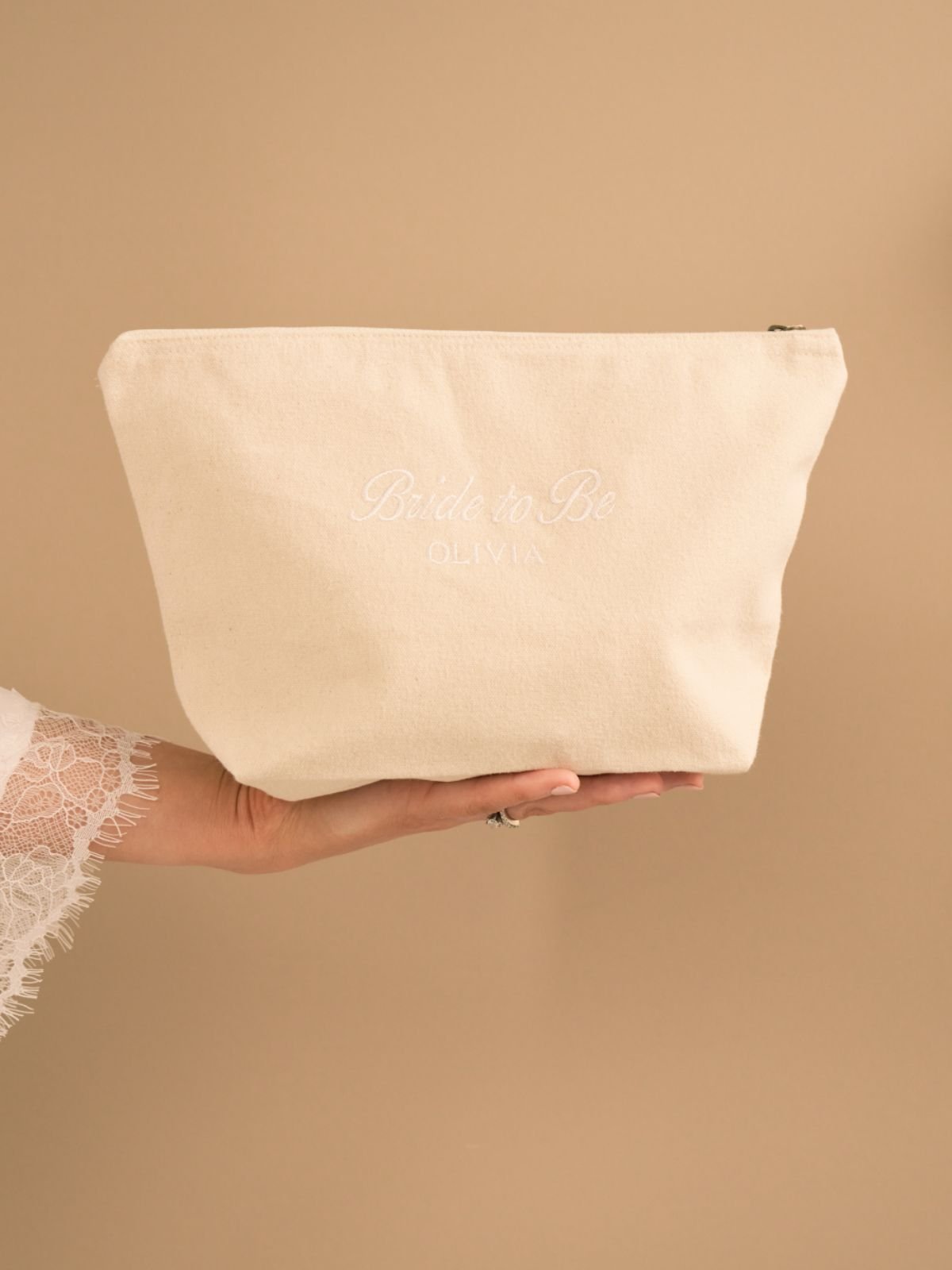 Embroidered 'Bride To Be' Accessories Bag