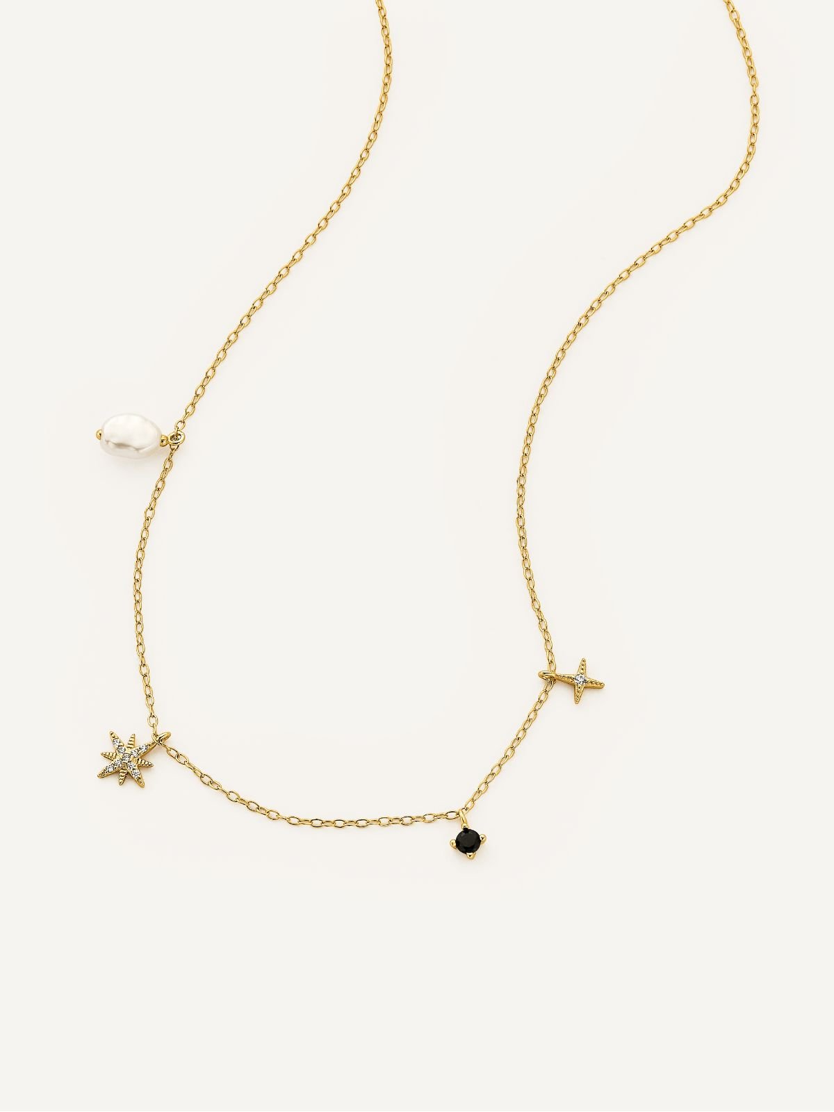 Gold Celestial Pearl Necklace