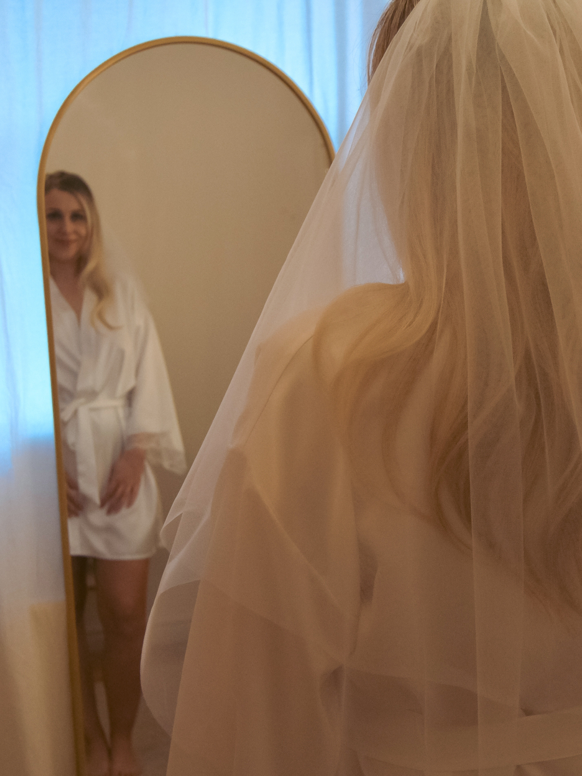 Short Double-Layer Bridal Veil