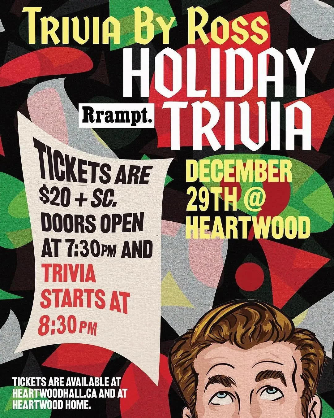 Looking for the perfect gift for that person on your list who loves trivia and dashing British hosts?

Or maybe you&rsquo;re looking for a night away from the in-laws this holiday season? Or maybe a night out with them?

Either way, @triviabyross is 