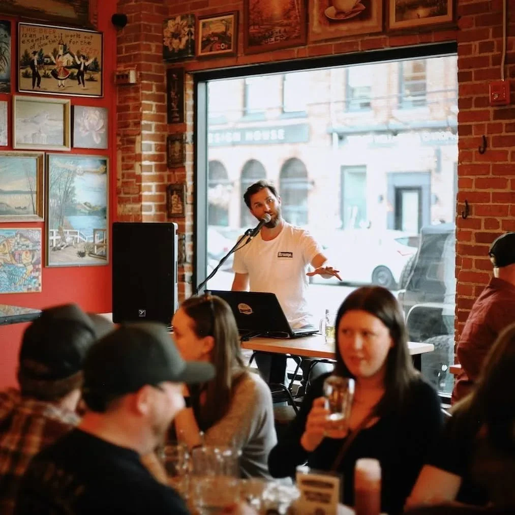 Ross Docherty's connection with the crowd, combined with his undeniable British wit, makes for a signature @triviabyross event at @blackbellowsbeer a series that&rsquo;s been selling out consistently since it started a couple years ago. On the odd Th