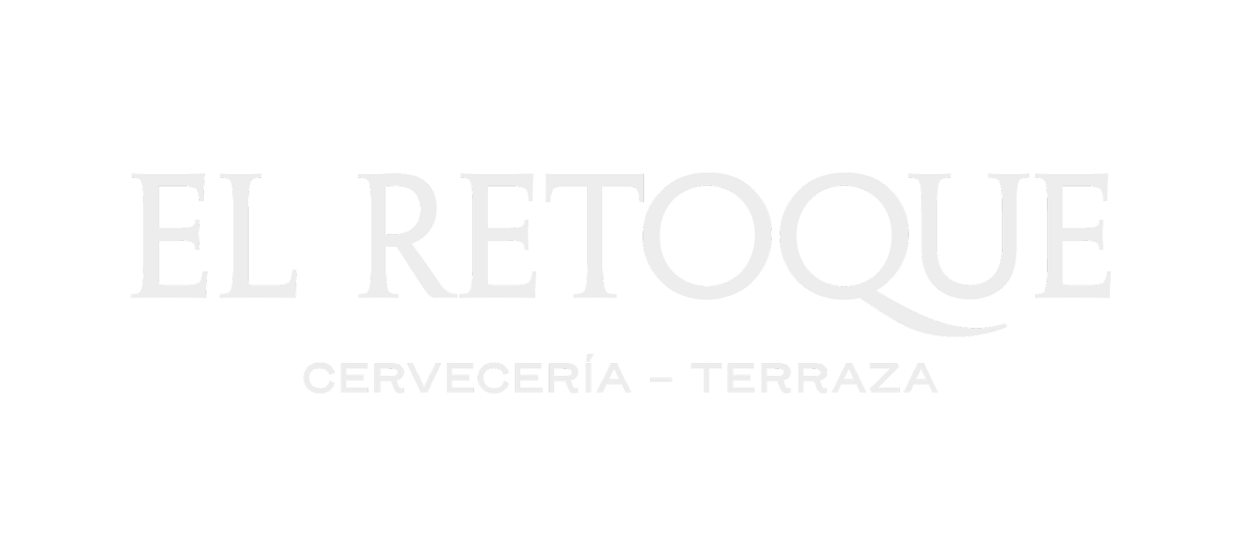 logotipo en color blanco de la Cervecería El Retoque en Madrid Bernabéu