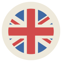 Bandera de Reino Unido que indica la carta en inglés de Candela