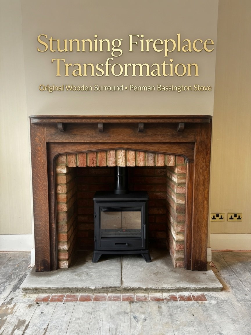 Stunning Fireplace Transformation Complete with Penman Bassington Stove