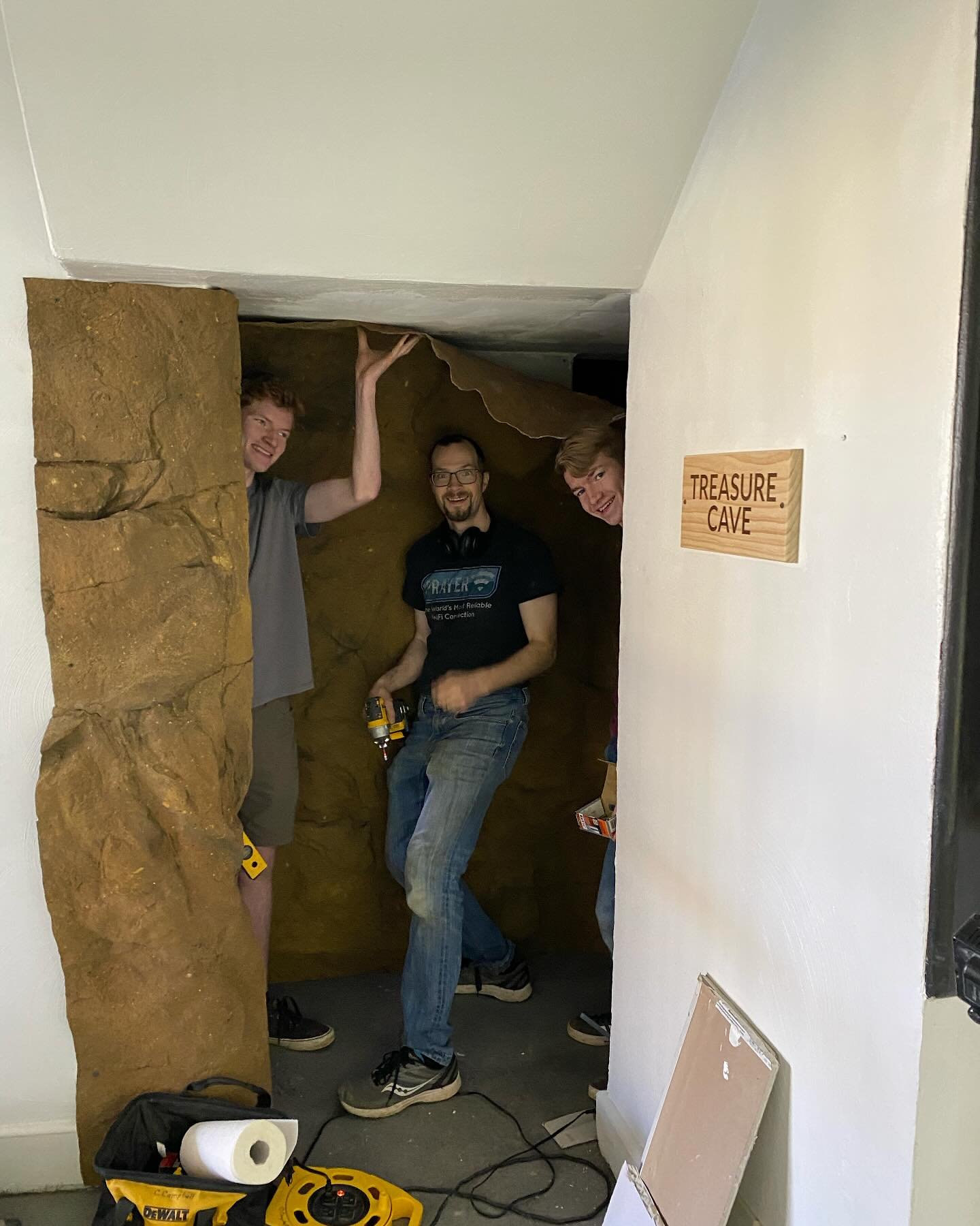 Sovereign Grace church working on the cave!