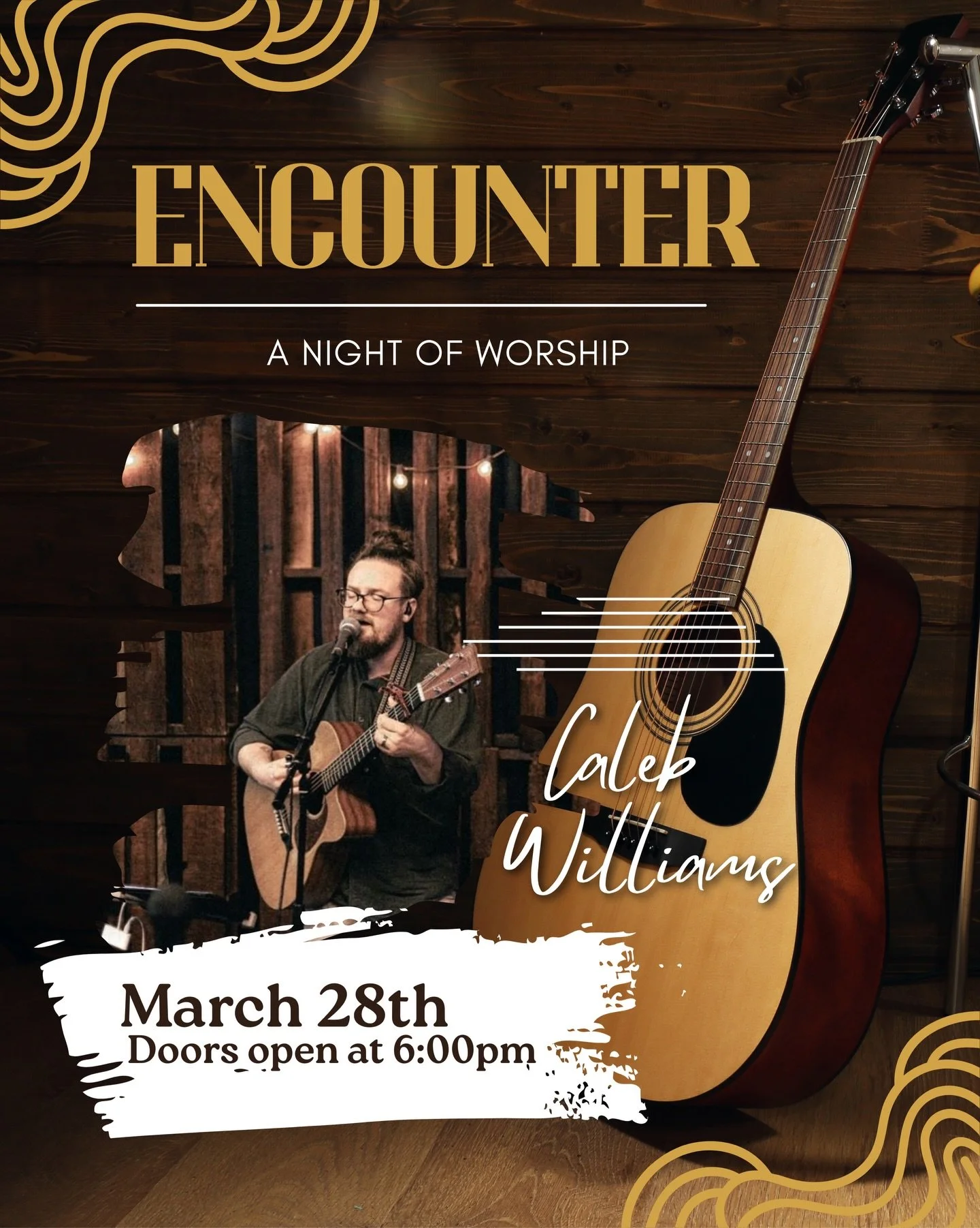 Encounter Night of Worship!! March 28th

Join us for another evening of worship, prayer, and ministry as we seek deeper, personal encounters with God.

We&rsquo;re excited to welcome Caleb, a Christian singer-songwriter and prayer missionary from Bra