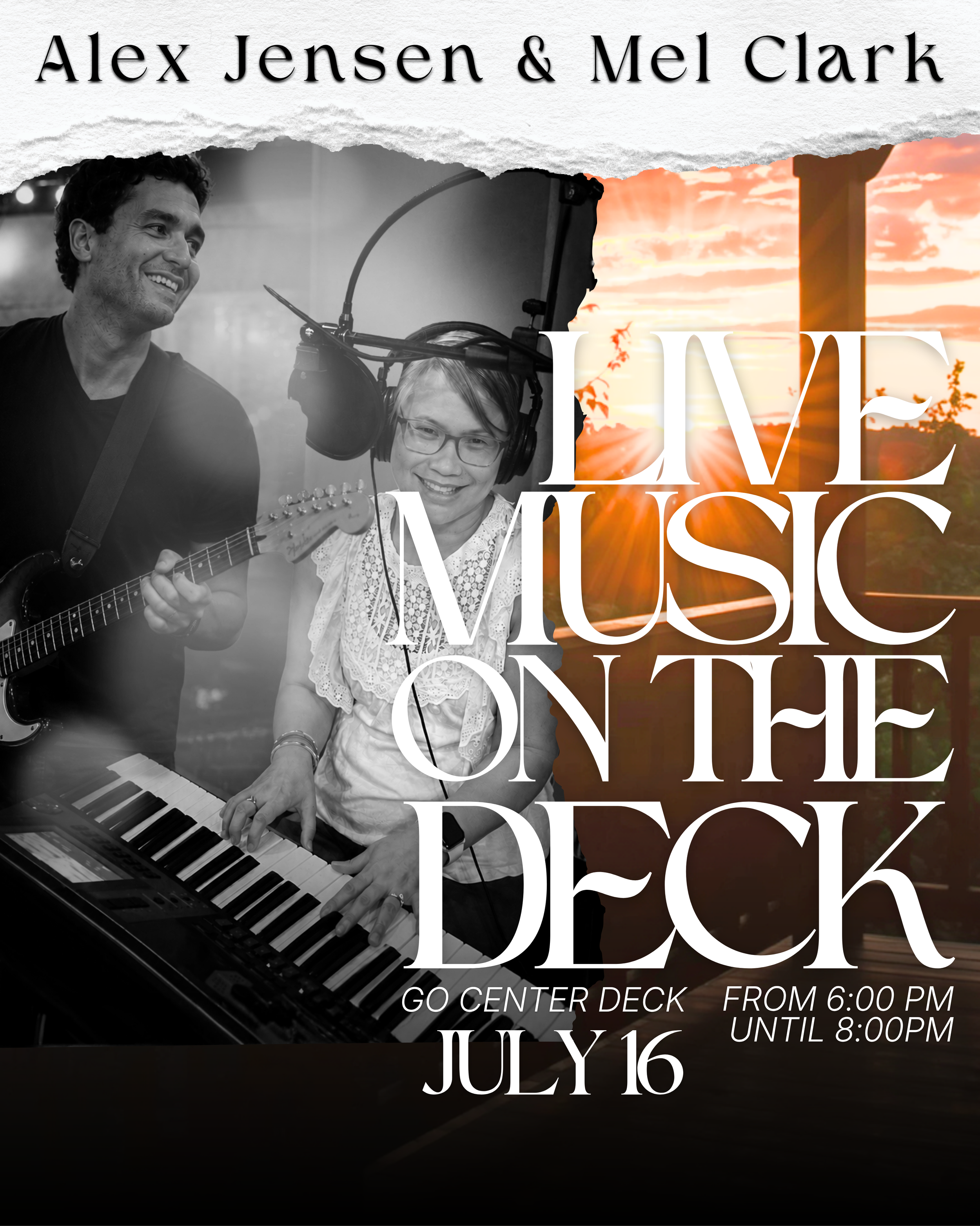 Music Night on the Deck with Alex Jensen &amp; Mel Clark