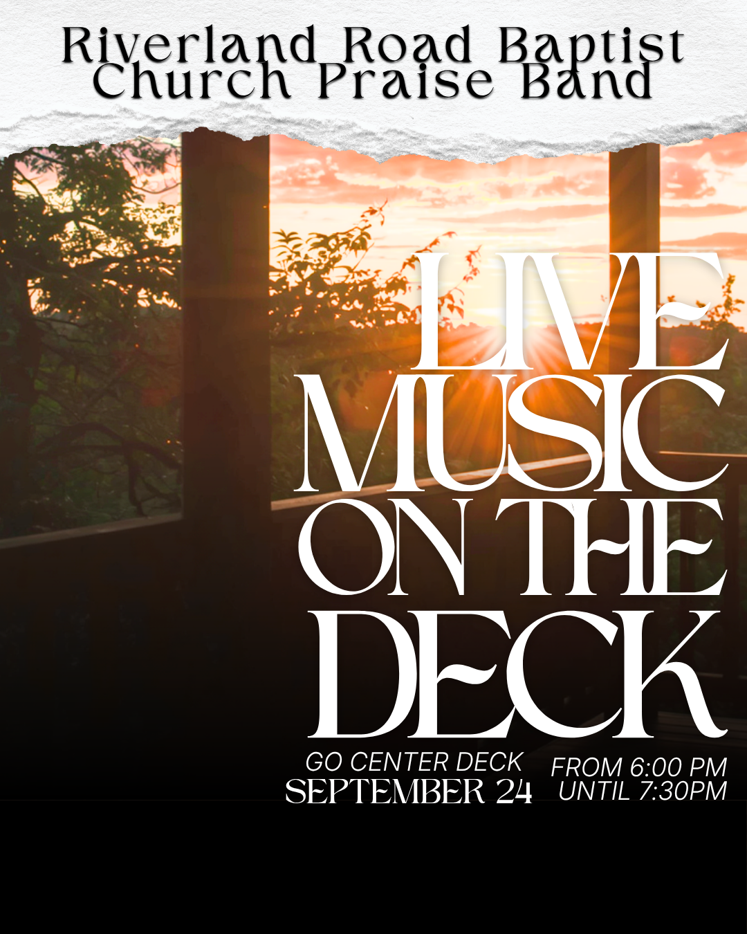 Music Night on the Deck with Riverland Road Baptist Church Praise Band