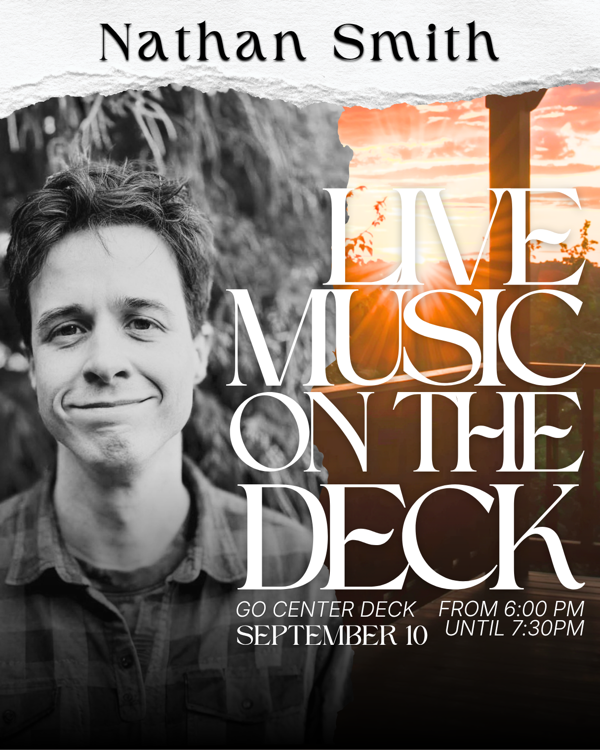 Music Night on the Deck with Nathan Smith.