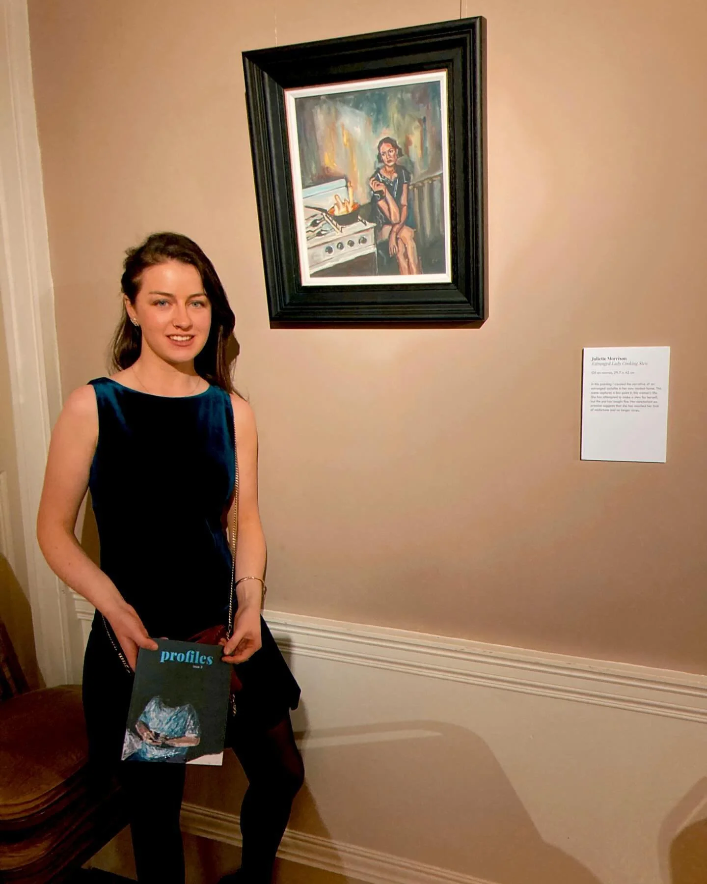 Thank you @profilesjournal for having my painting in your book xx also exhibition on display in @jamesjoycecentre until Feb go have a look 🔥🔥