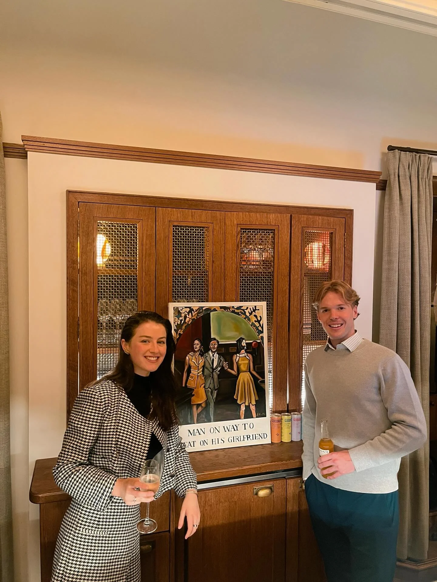 Group show with @kulturedglass 🥵 thanks to everyone who came xx :) 🥂 @by_maslows