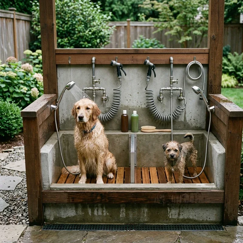 Outdoor Dog Wash Station Ideas
