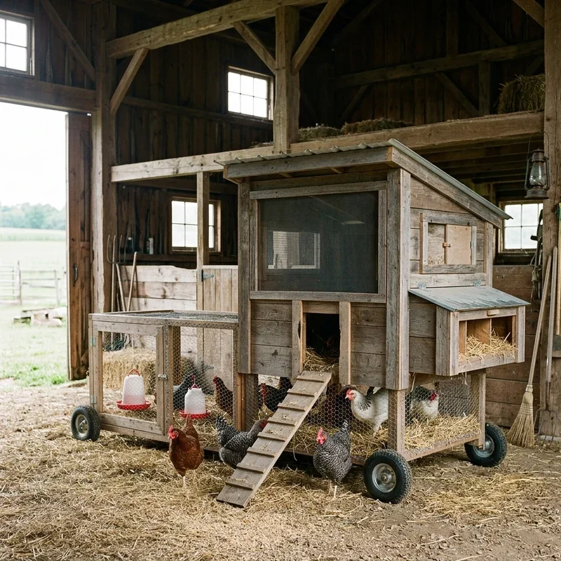 Chicken Coop Inside Barn Ideas