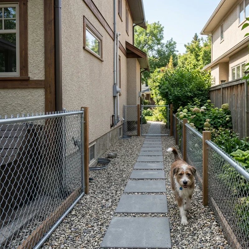 Dog Run Ideas on Side of House