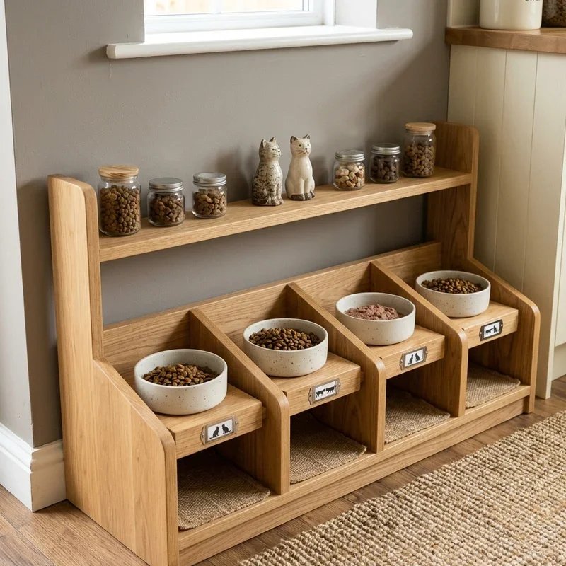 Cat Food Station Ideas