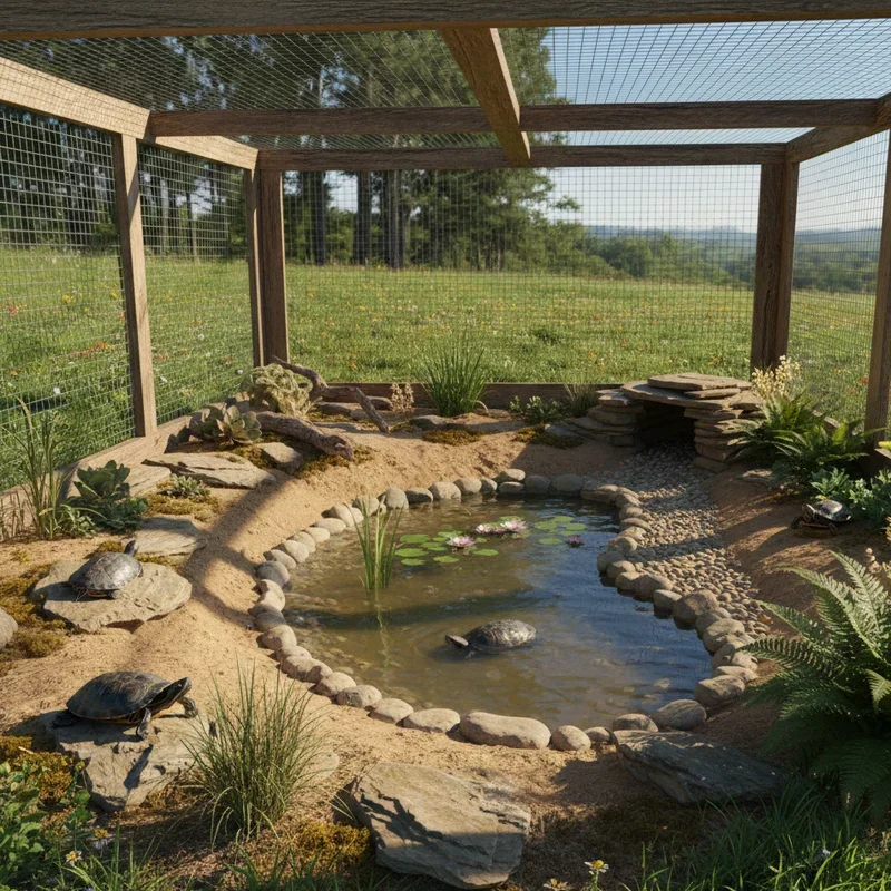 Outdoor Turtle Habitat Ideas