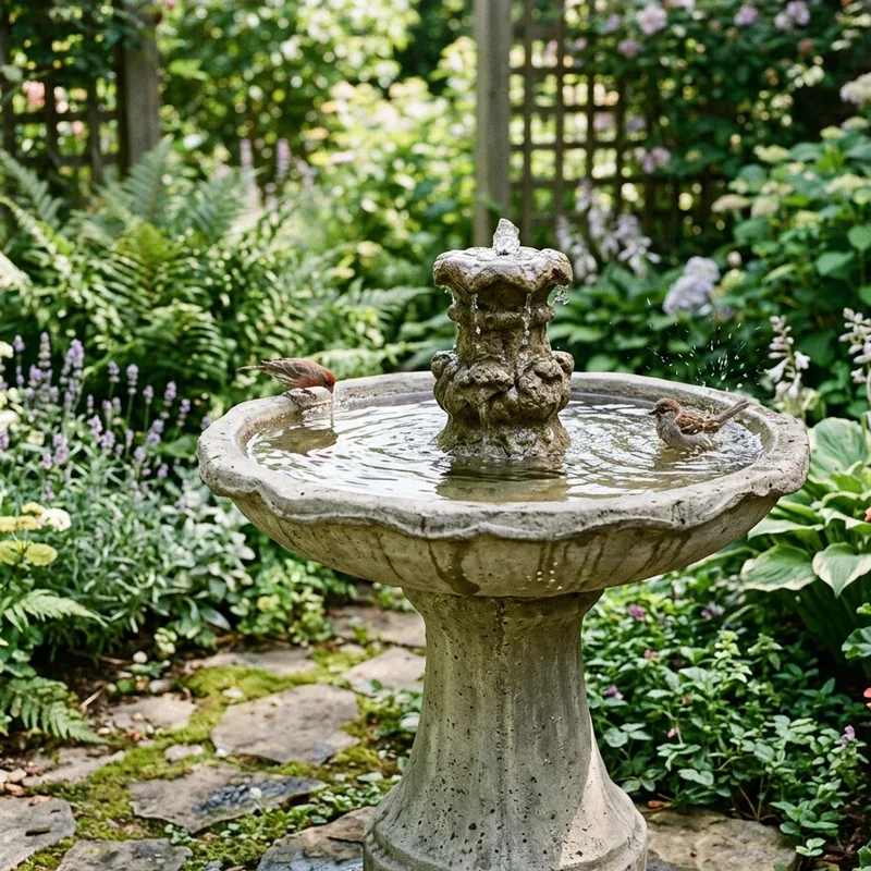 Bird Bath Fountain Ideas