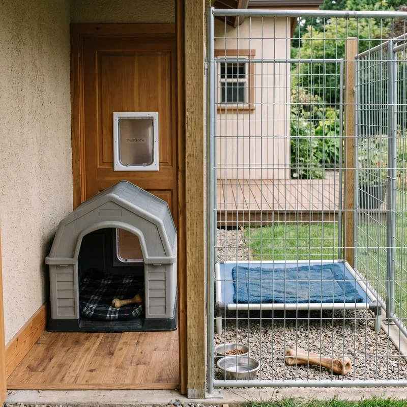 Indoor Outdoor Dog Kennel Ideas